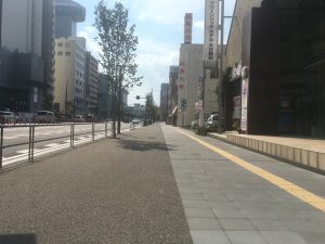 大分市昭和通り歩道｜原鉱業株式会社の施工事例